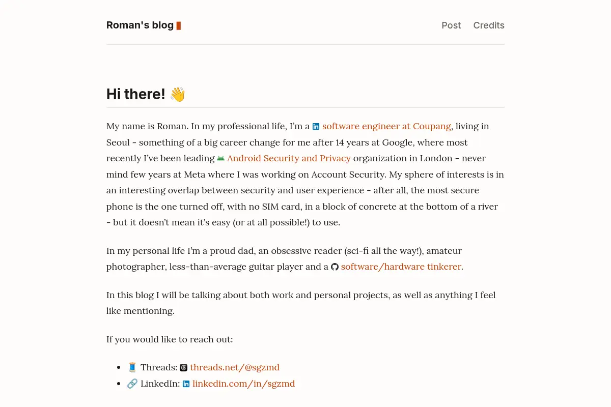 Roman's blog