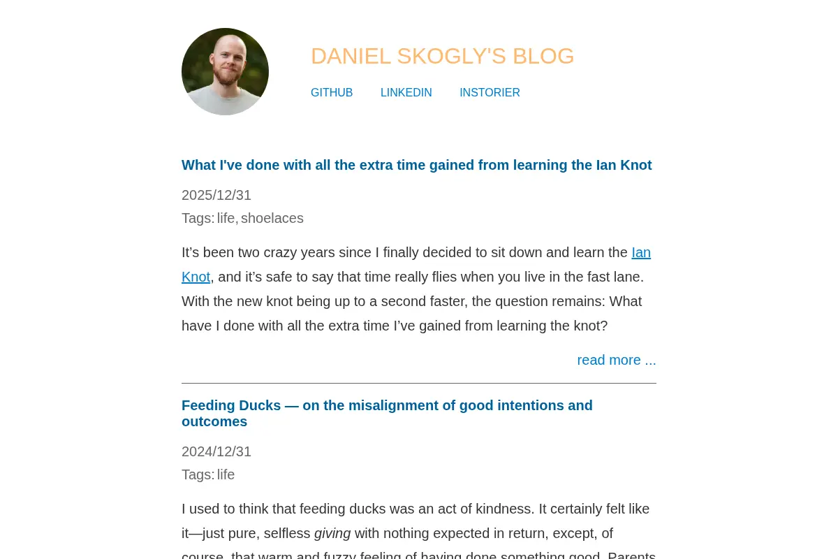 Daniel Skogly's blog