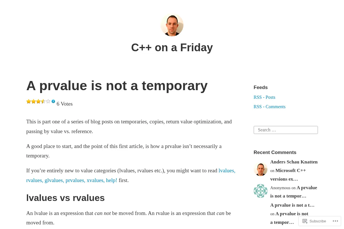 C++ on a Friday