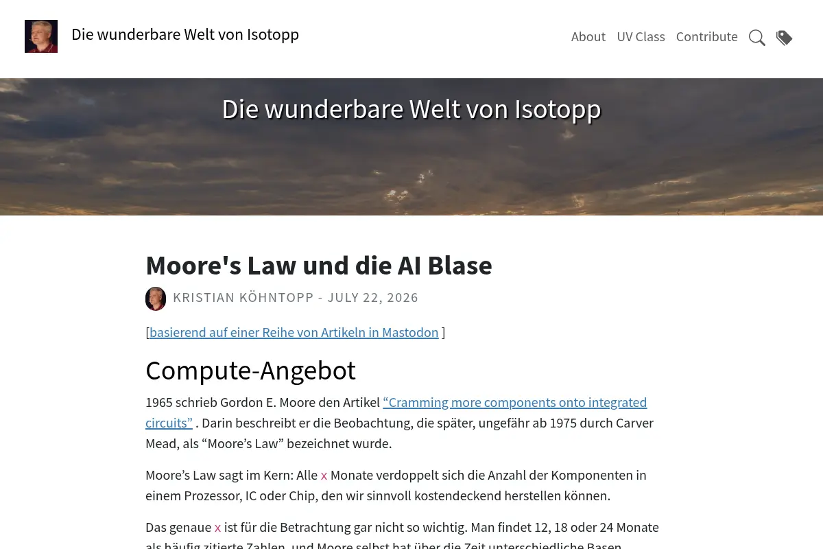 Die wunderbare Welt von Isotopp