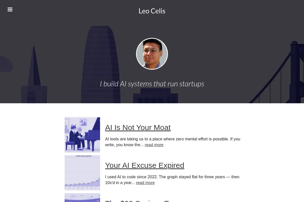 Leo Celis — AI Systems That Run Startups