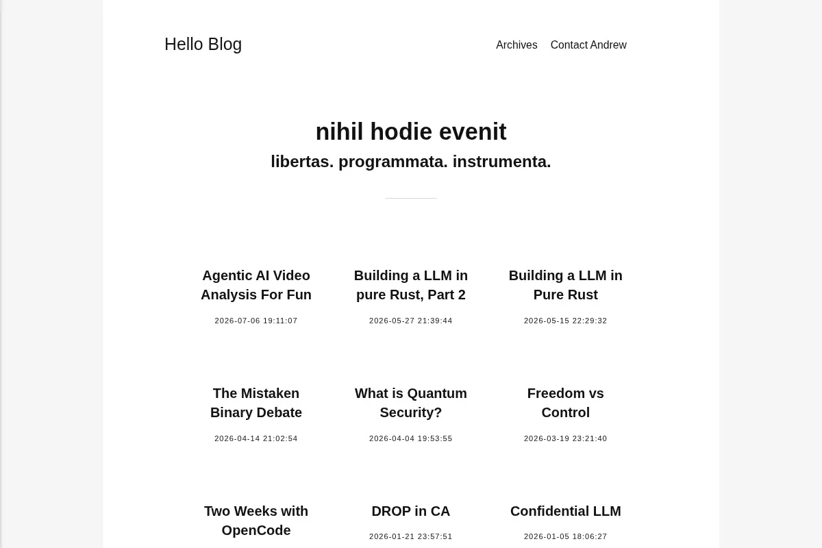 Hello Blog