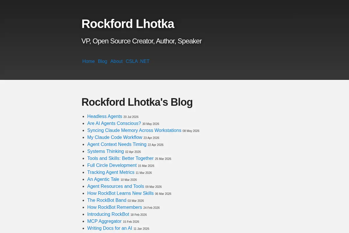 Rockford Lhotka's Blog