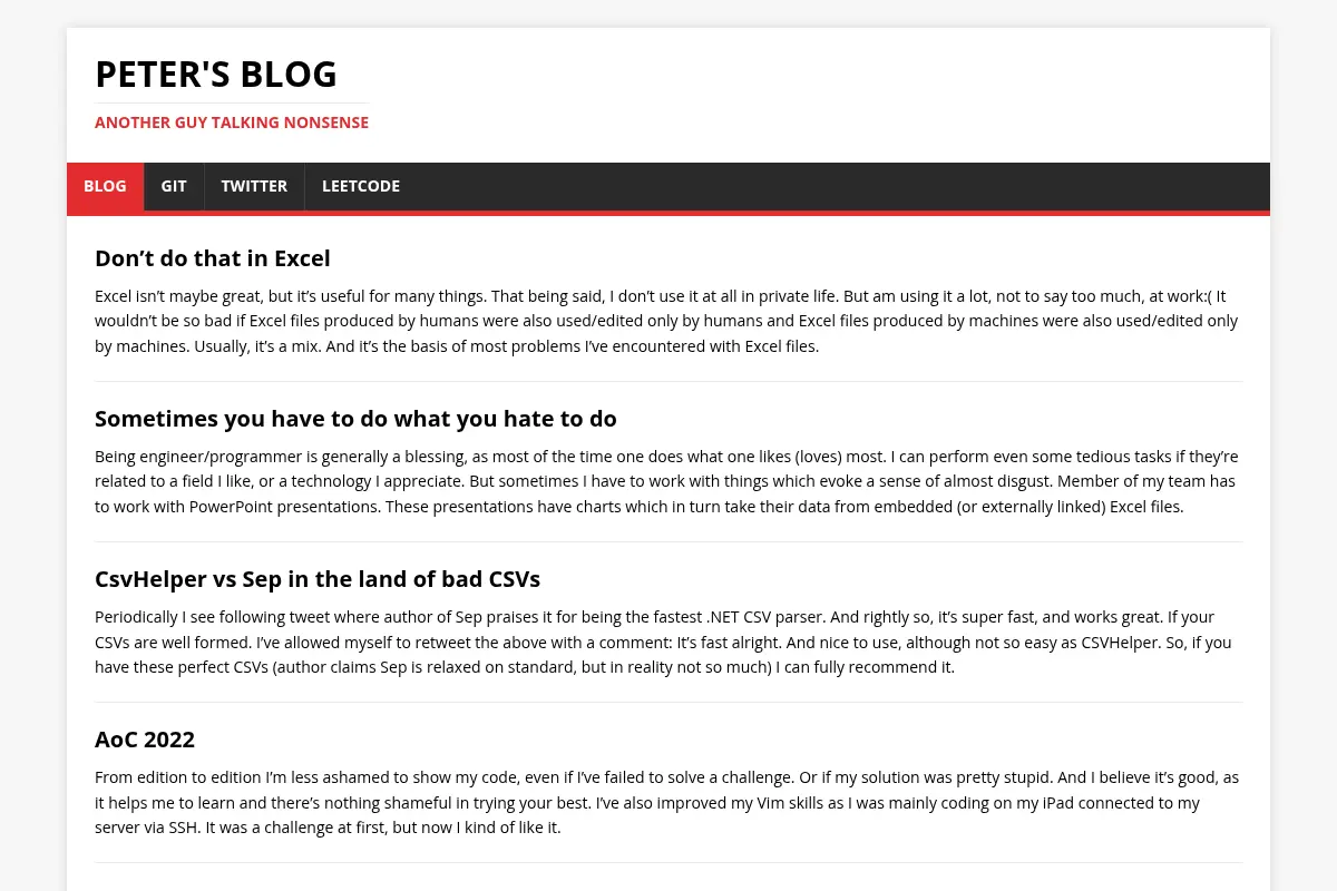 Peter's Blog