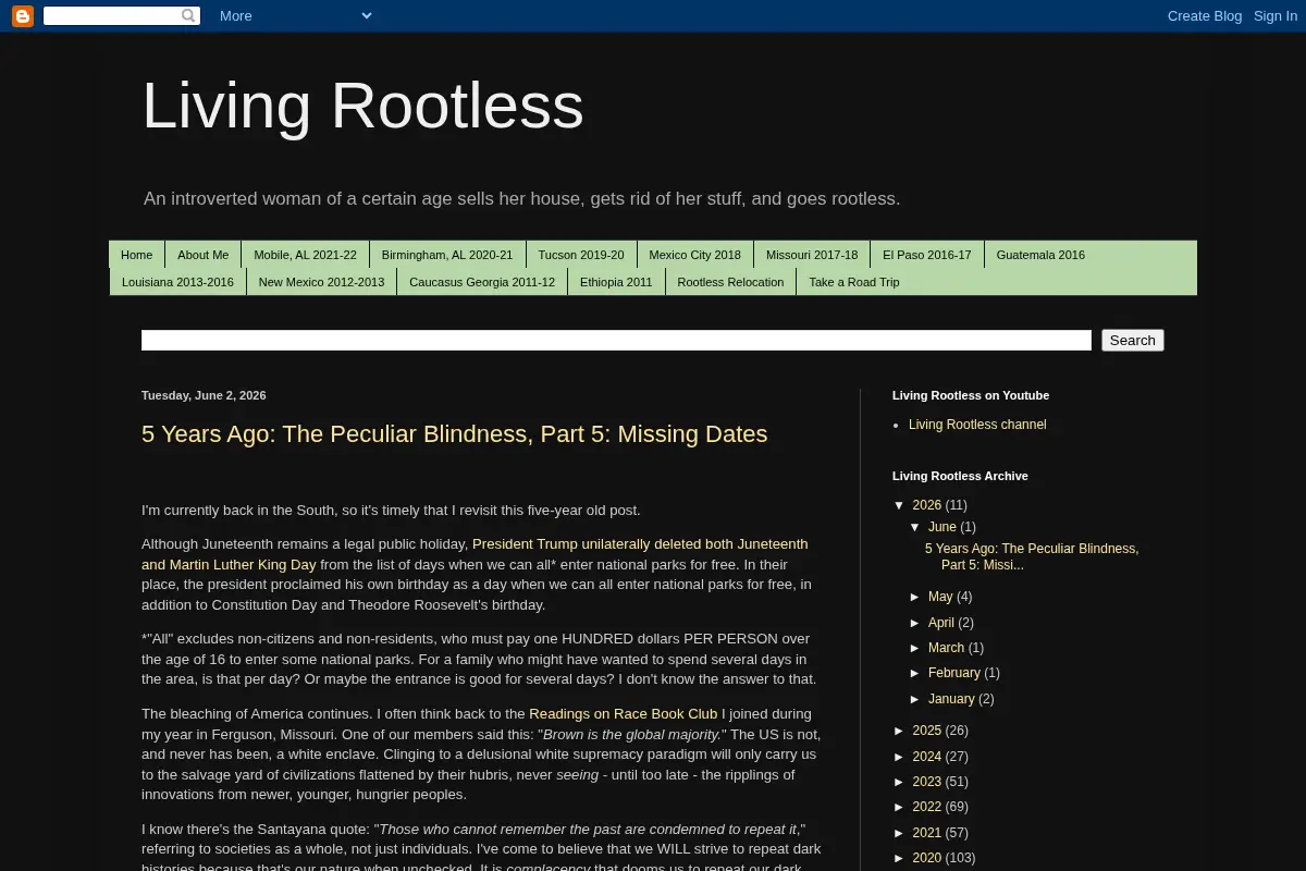 Living Rootless