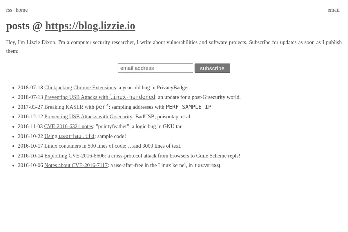 Lizzie's Blog