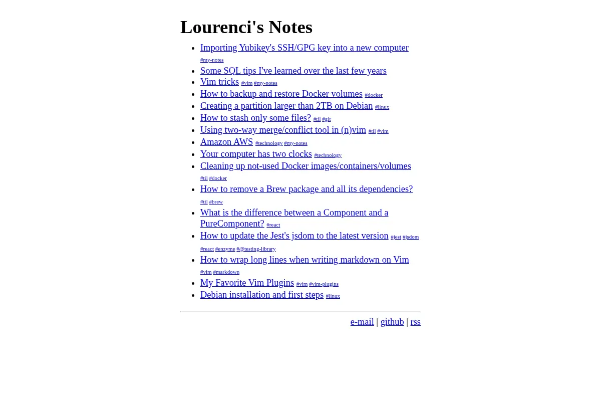 Lourenci's Notes