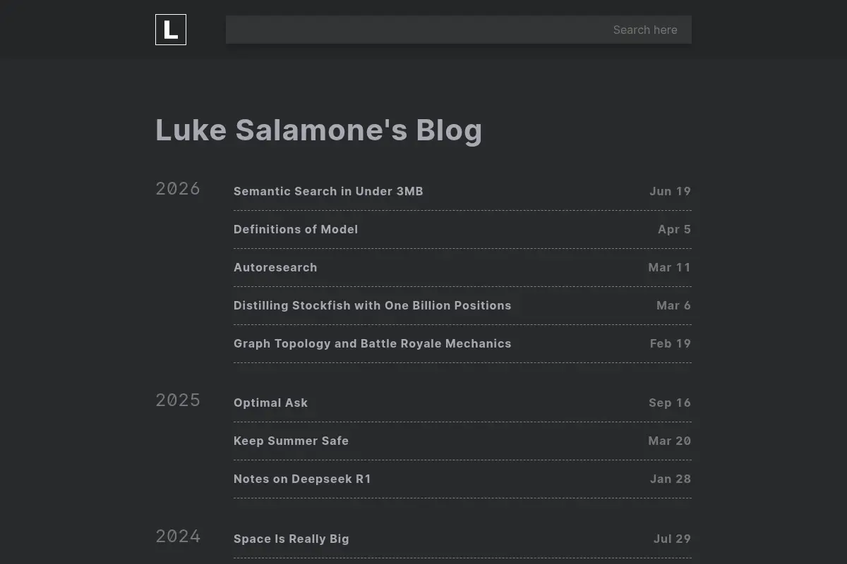 Luke Salamone's Blog
