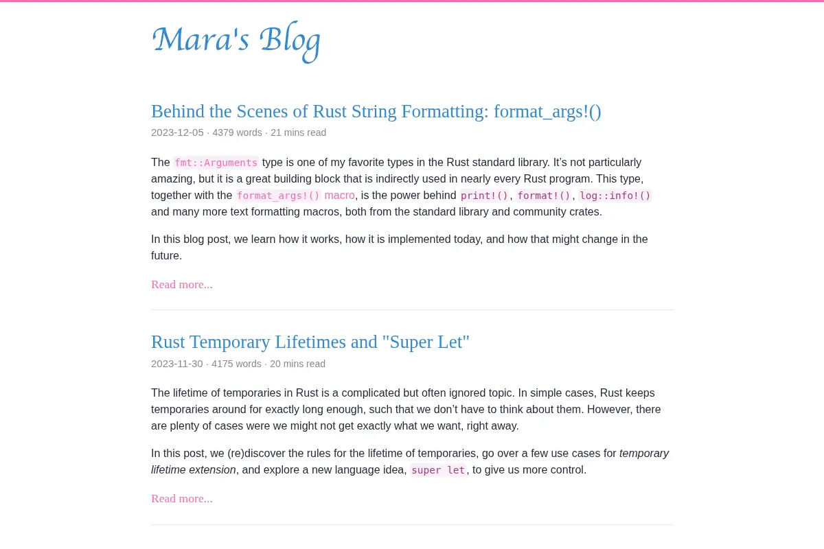 Mara's Blog