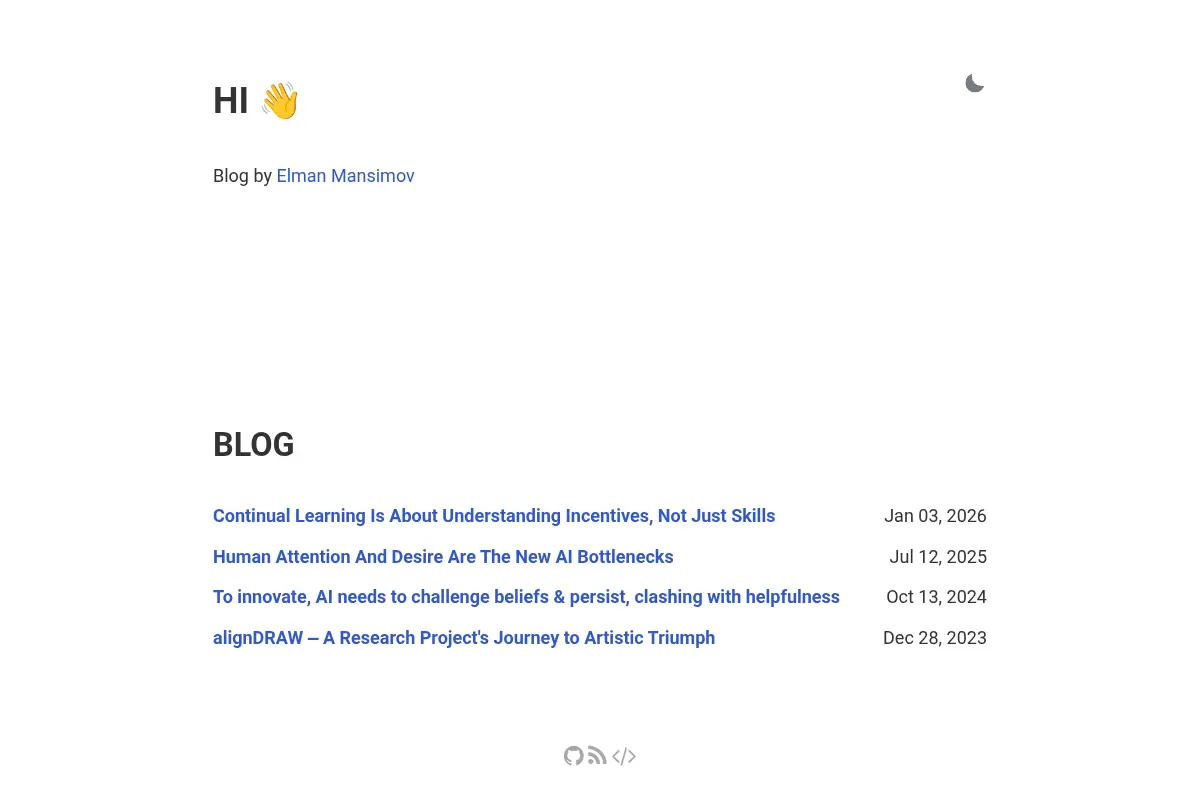 Elman Mansimov's Blog