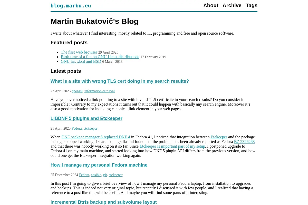 Martin Bukatovič's Blog