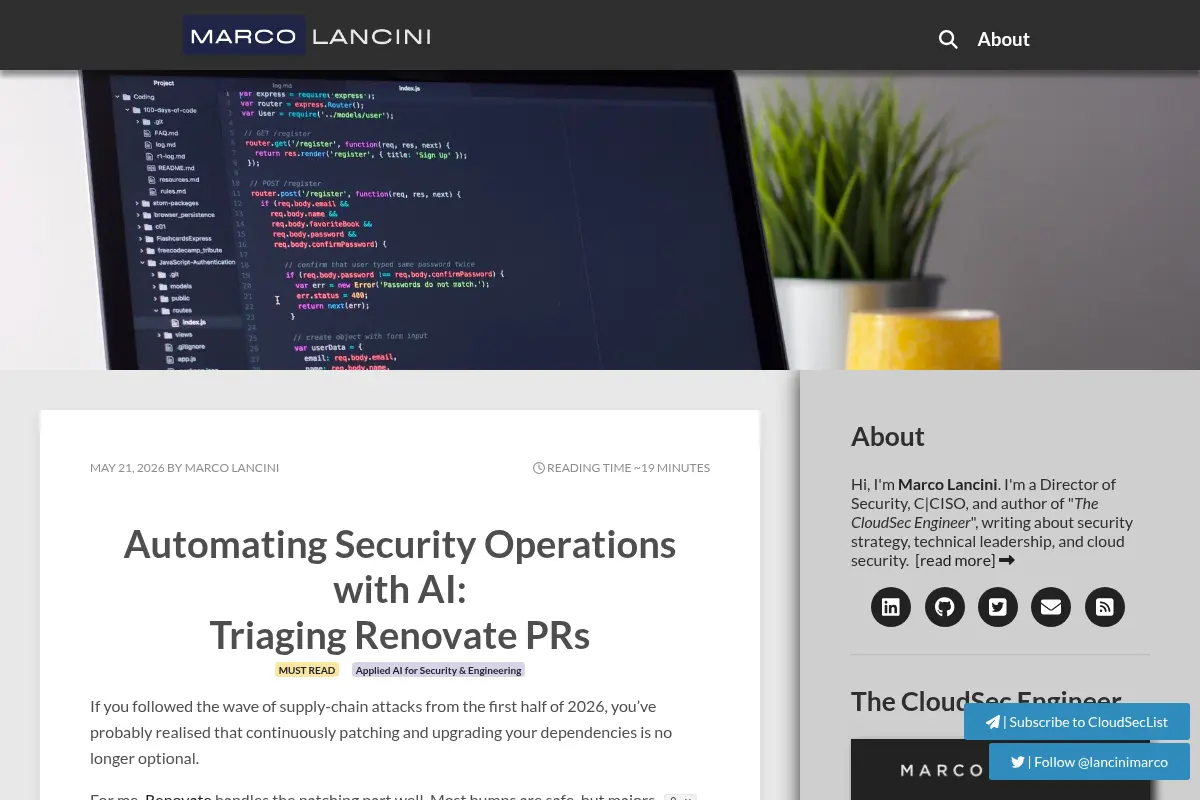 Marco Lancini's Blog