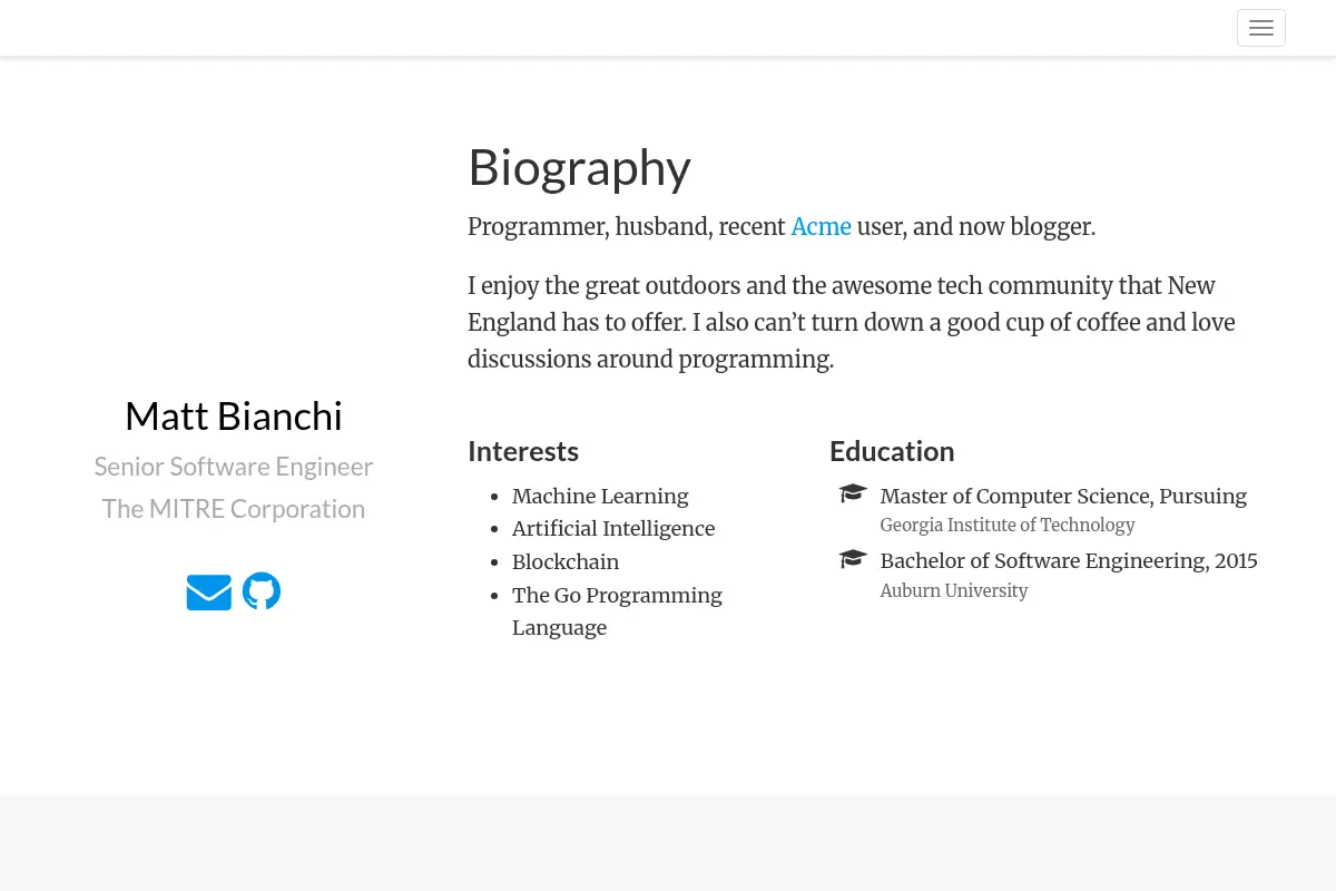 Matt R. Bianchi's Blog