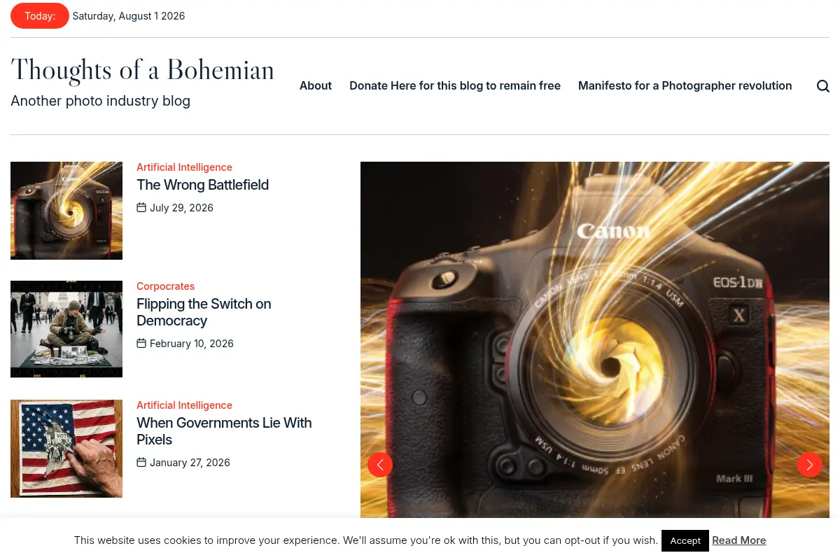 Thoughts of a Bohemian - Another photo industry blog