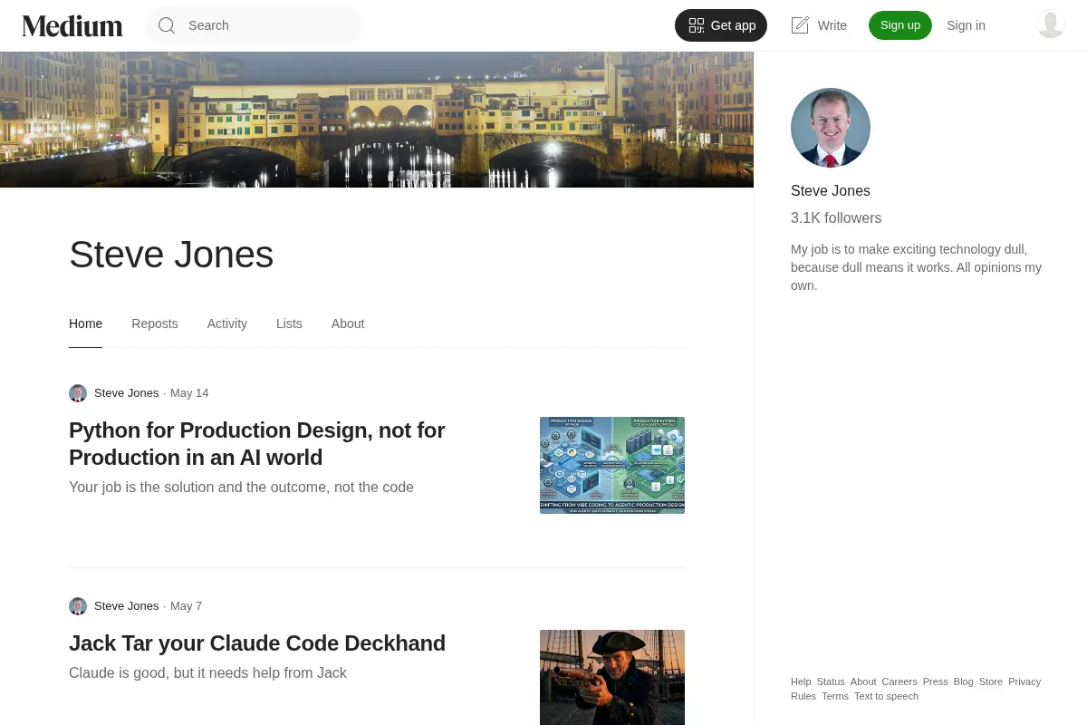 Steve Jones on Medium