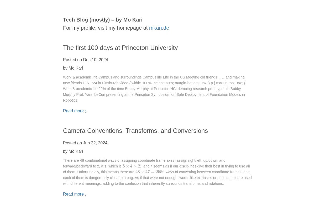 Tech Blog (mostly) by Mo Kari