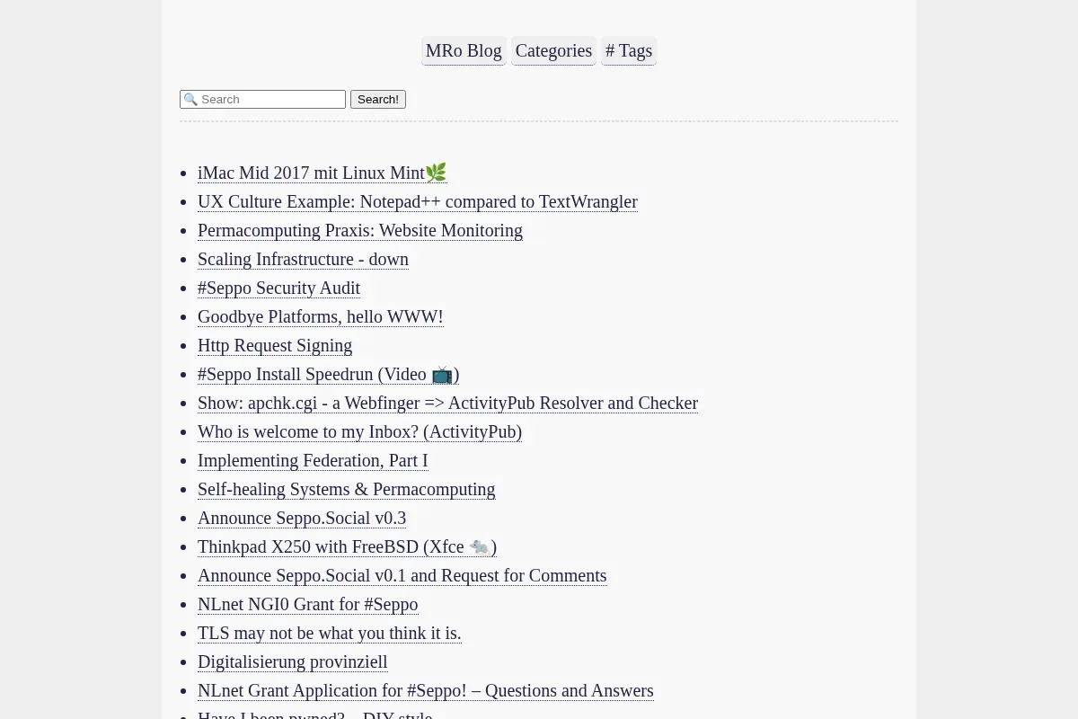 MRo Blog