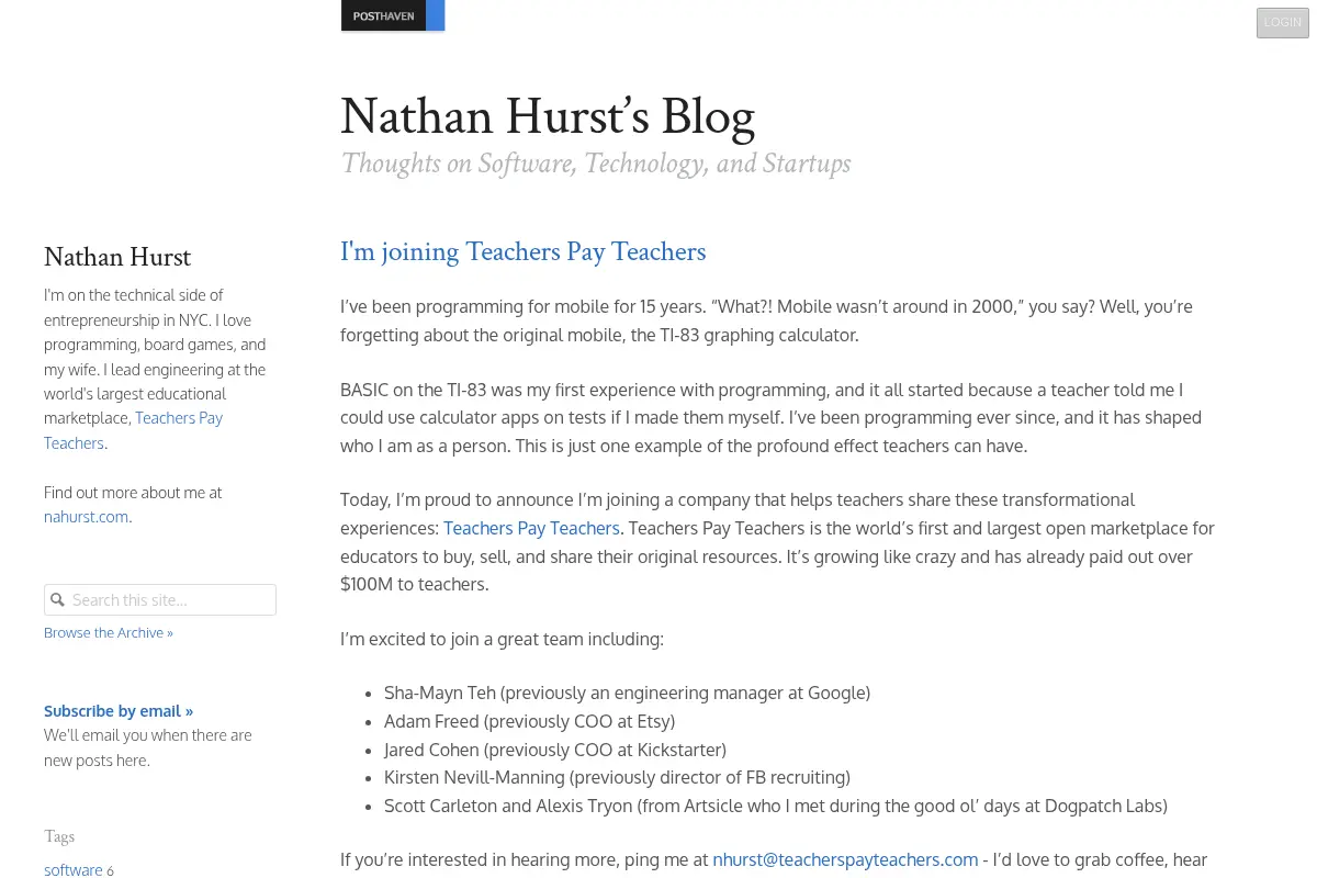 Nathan Hurst's Blog