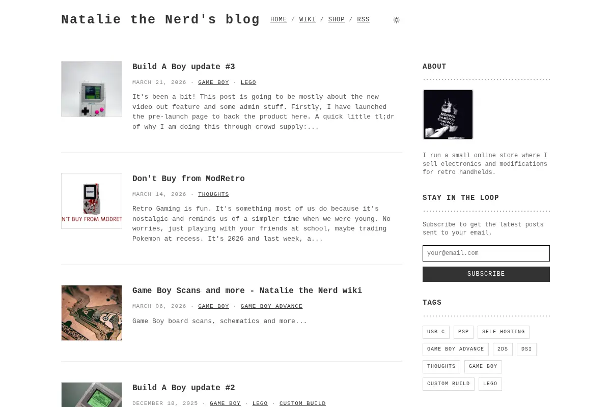 Natalie the Nerd's blog