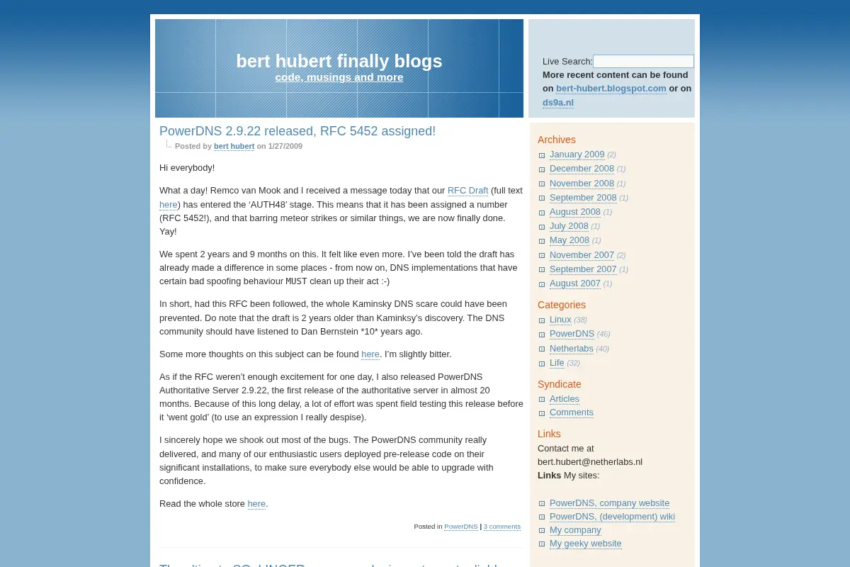 bert hubert finally blogs