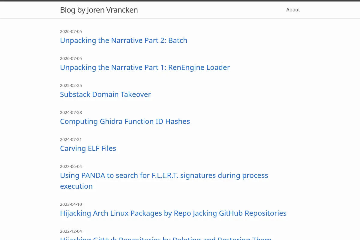 Blog by Joren Vrancken