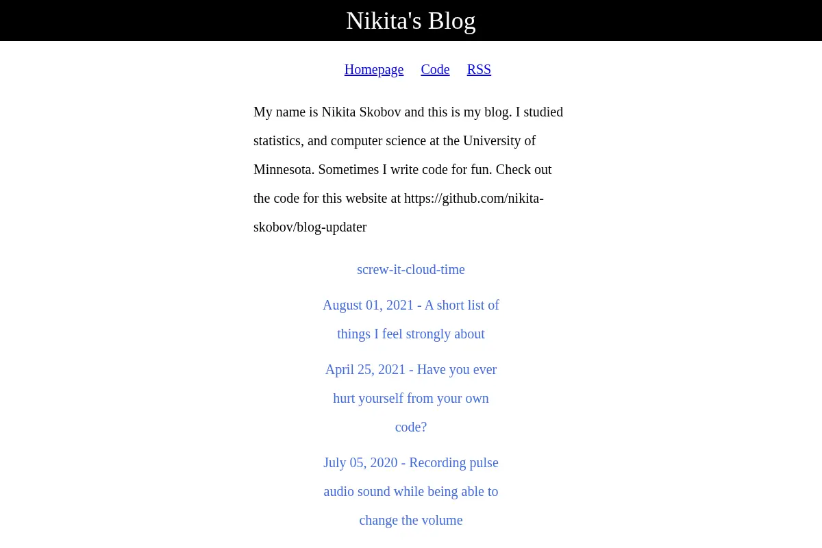 Nikita's Blog