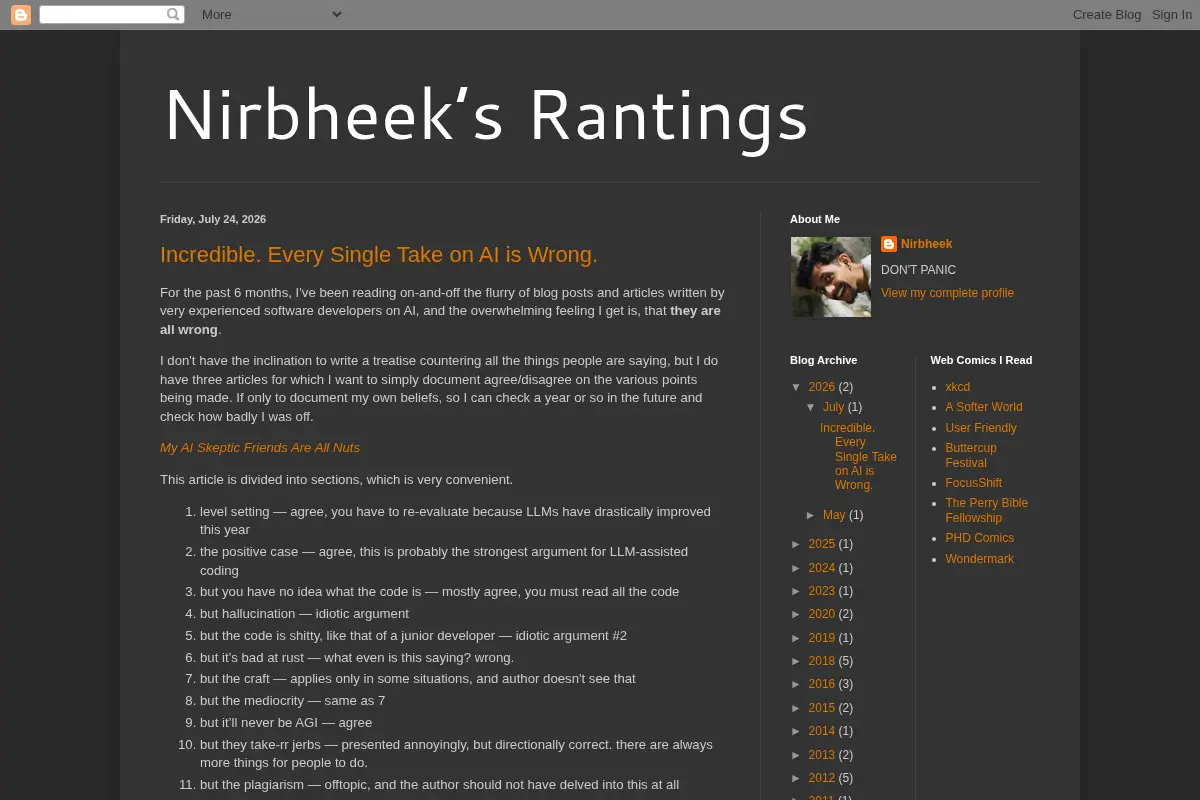 Nirbheek's Rantings