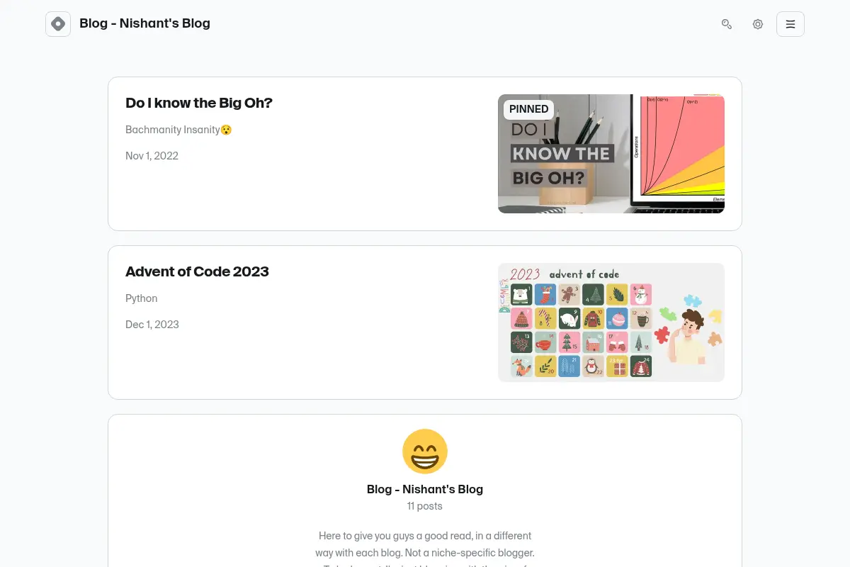 Nishant's Blog