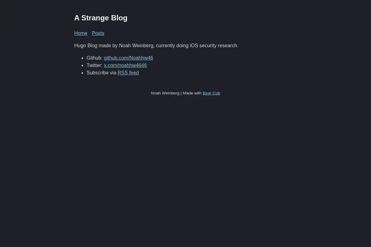 A Strange Blog
