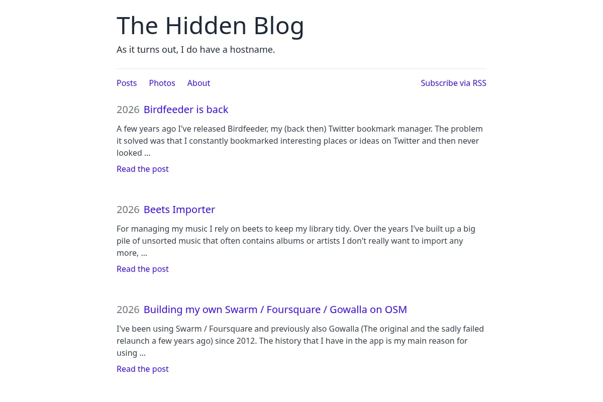 The Hidden Blog