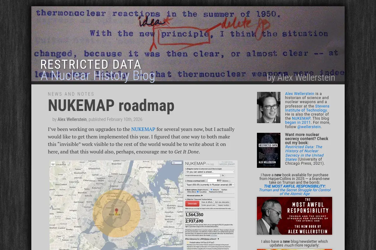 Restricted Data: The Nuclear Secrecy Blog