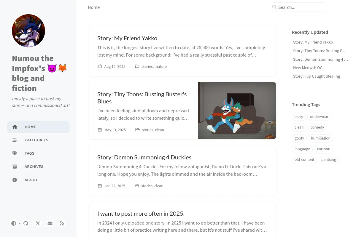 Numou the Impfox's blog and fiction