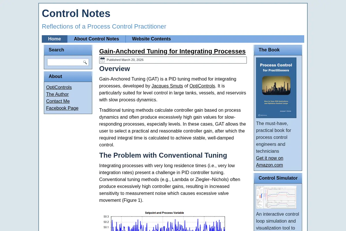 Control Notes – Reflections of a Process Control Practitioner
