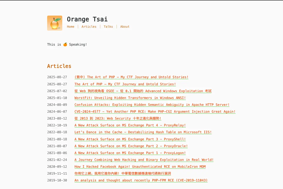 Orange Tsai