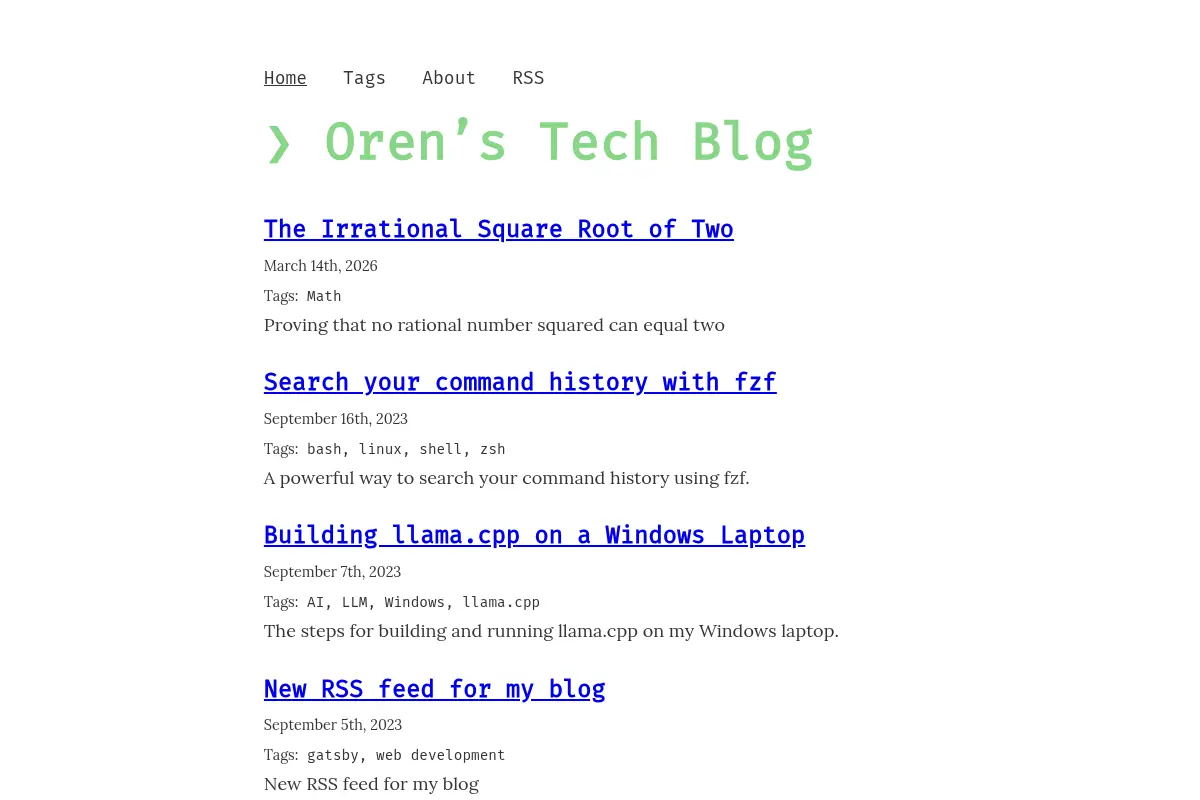Oren’s Tech Blog