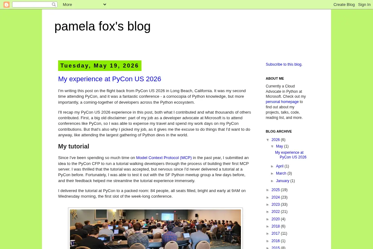 Pamela Fox's Blog