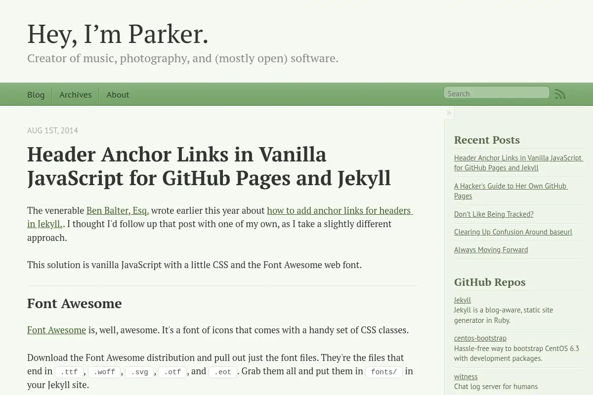Parker Moore's Blog