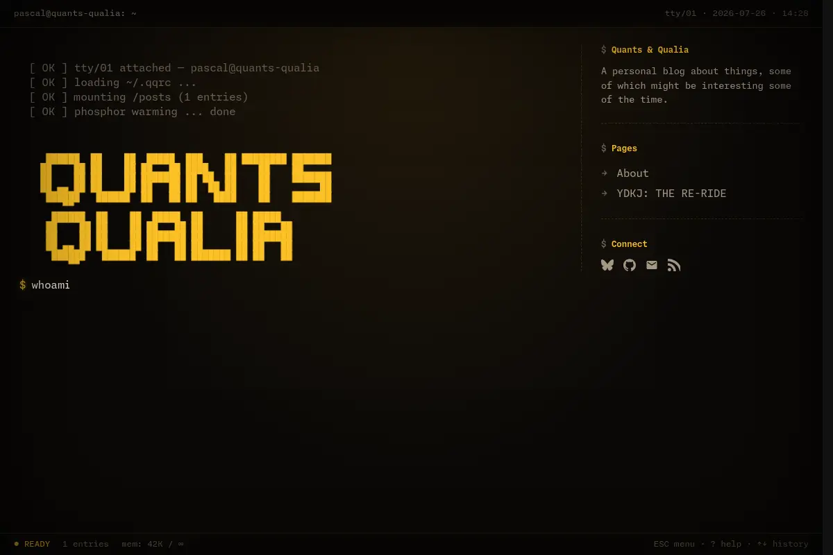 Quants & Qualia - by Pascal Schuster
