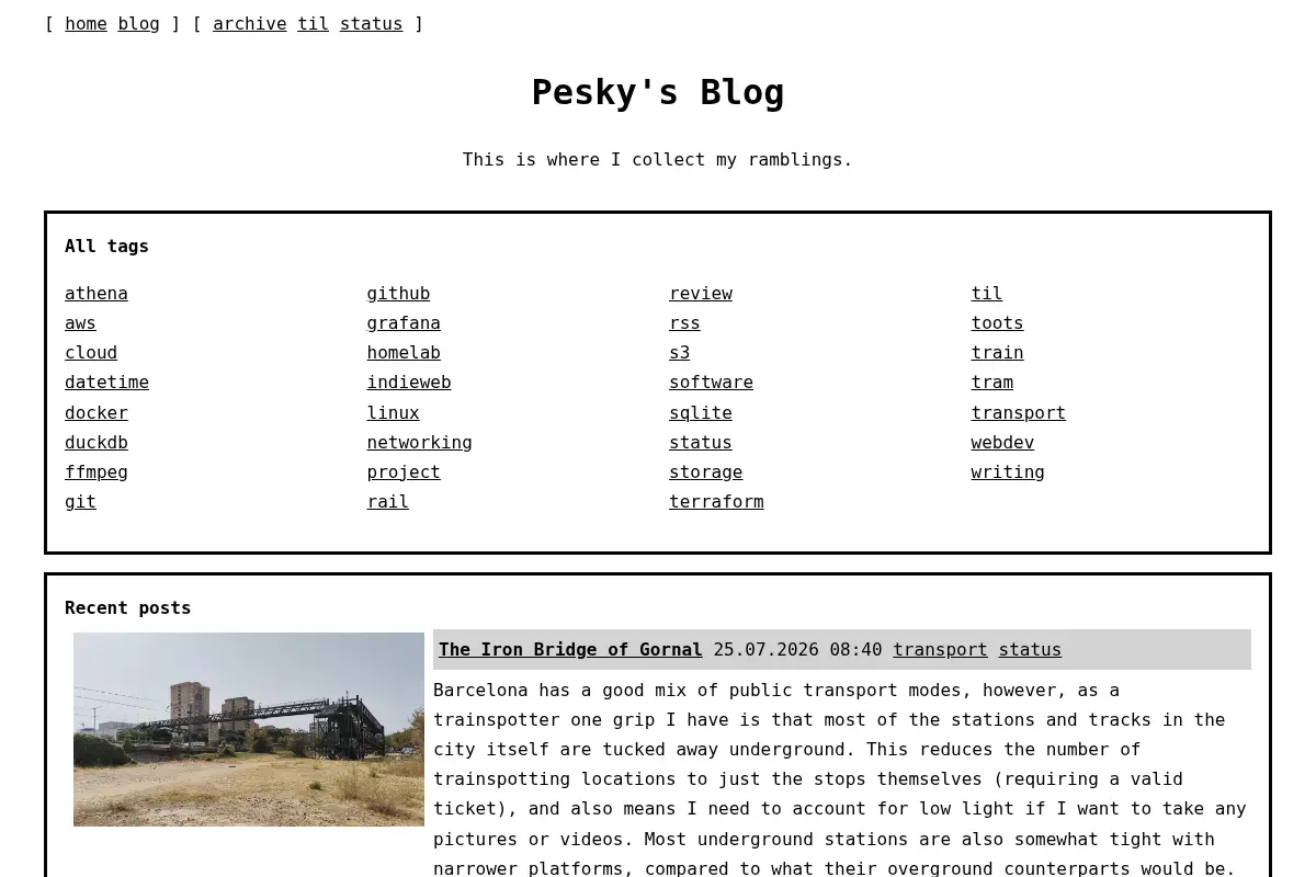 Pesky's Blog