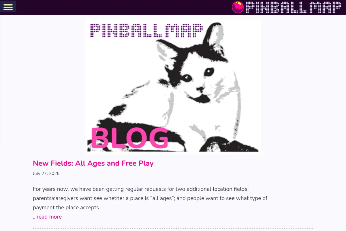Pinball Map Blog
