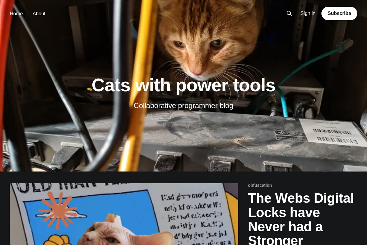 Cats with power tools