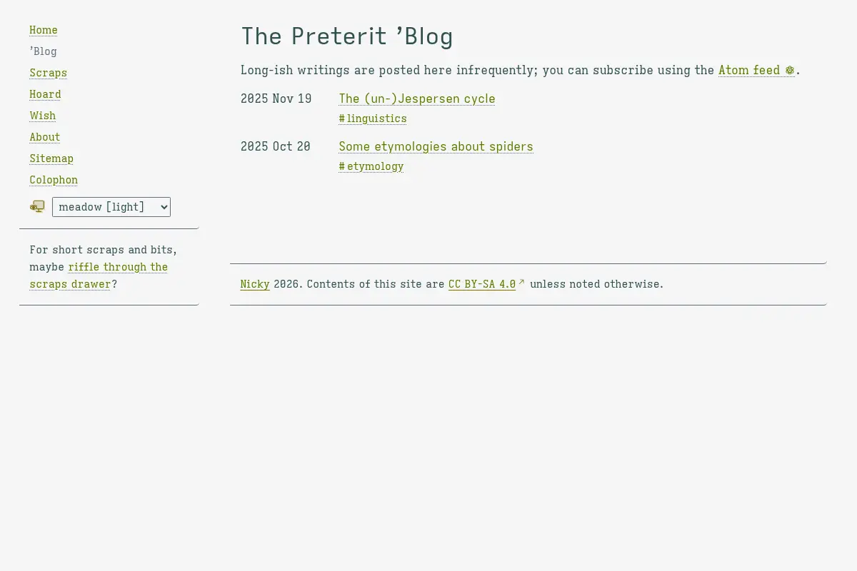 The Preterit ’Blog
