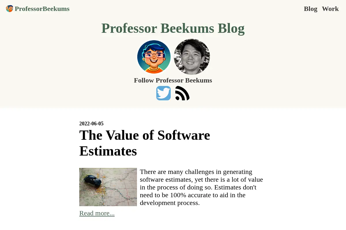 Professor Beekums Blog