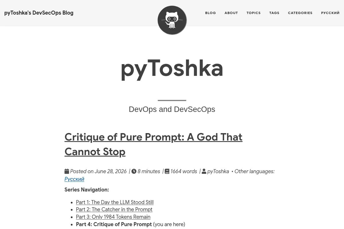 pyToshka's DevSecOps Blog