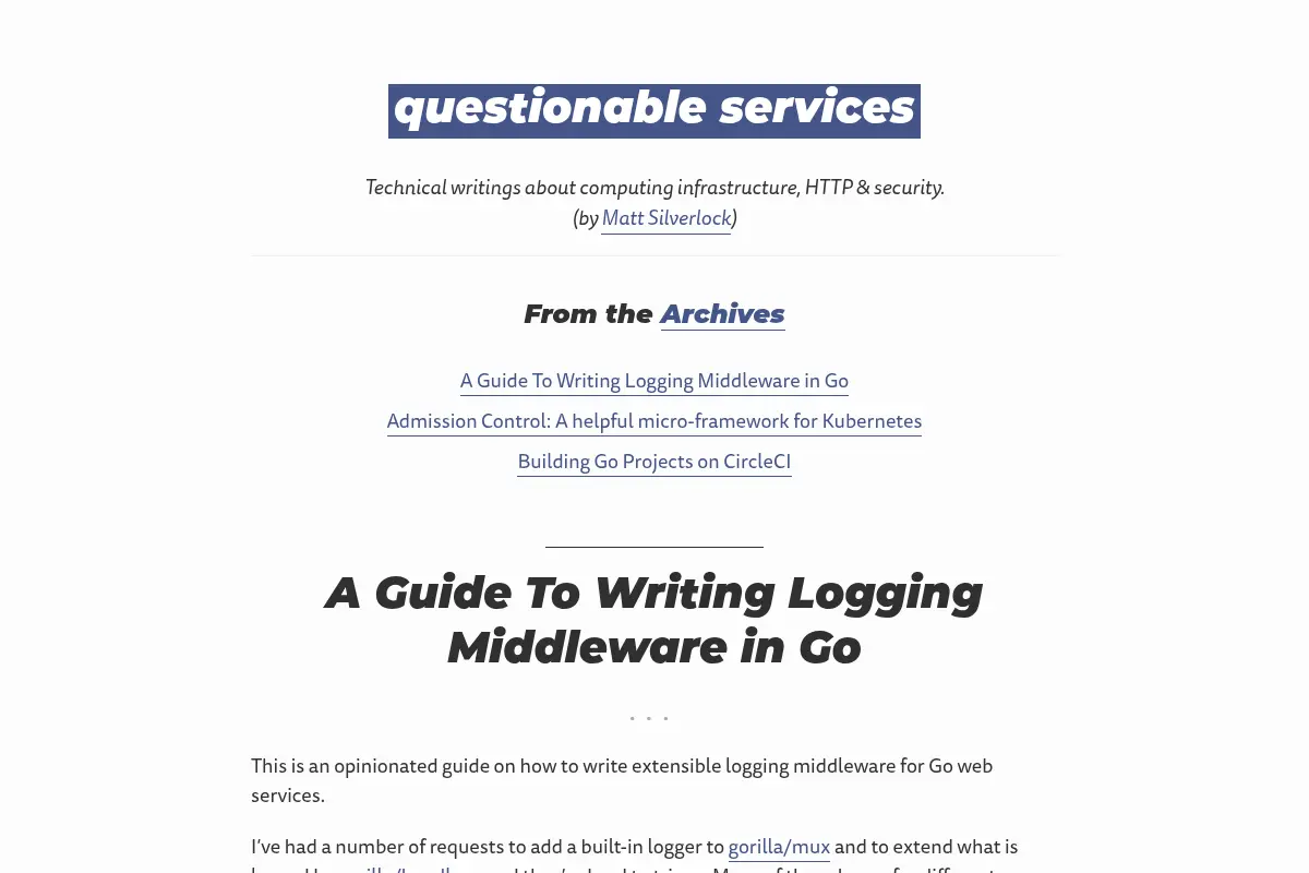 questionable services