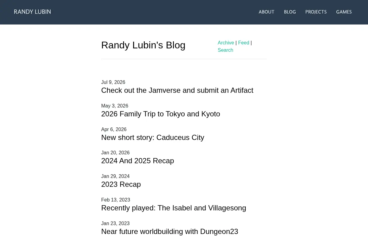 Randy Lubin's Blog