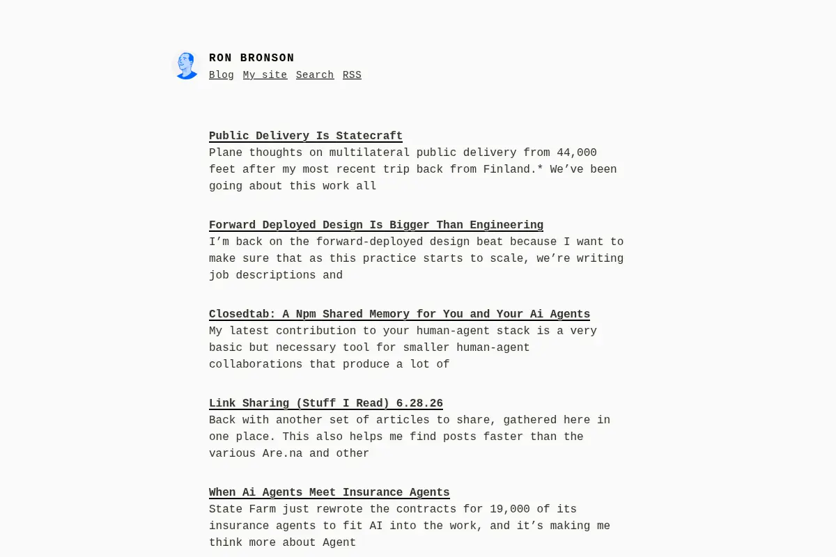 Ron Bronson's Blog
