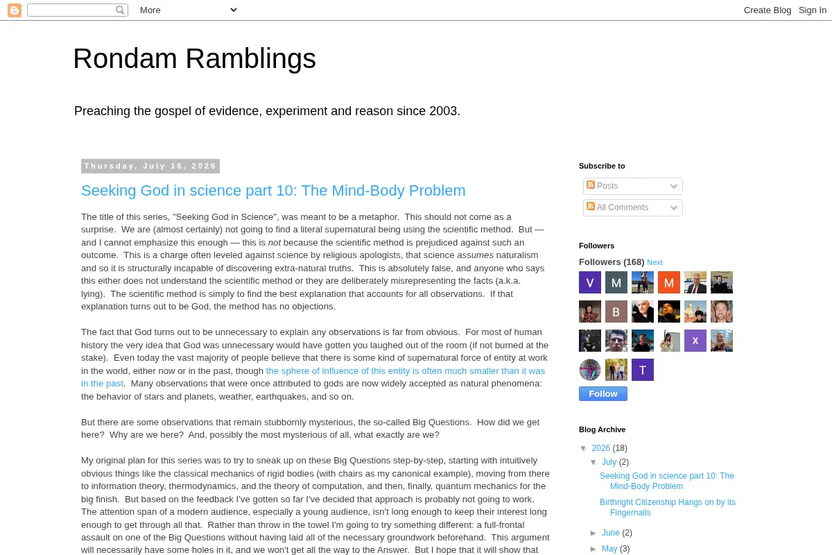 Rondam Ramblings