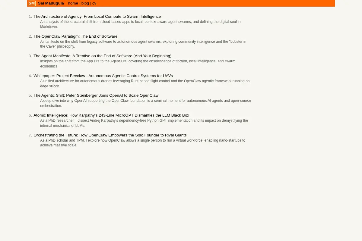 Sai Srikanth Madugula's Blog