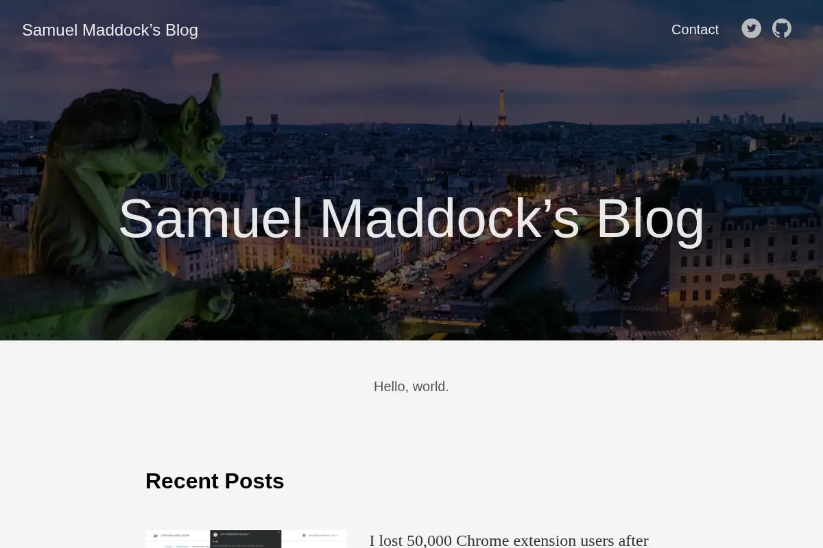 Samuel Maddock’s Blog